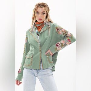 Aratta Size Medium Time to Shine Denim Wash Blazer